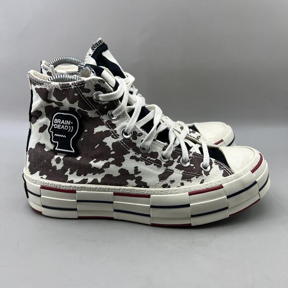 Converse Chuck 70 x Brain Dead Shoes Women Size 8 Cow Print High Top Sneakers - Picture 1 of 8